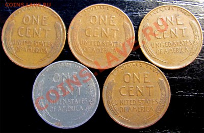 I54 США 1¢ подборка 5 шт. 1939-40-41-42-43 до 19.04 в 22°° - I54 USA 1c 39-40-41-42-43 5 pcs_2