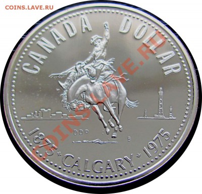 I60  AG Канада 1975 серебряный доллар PL UNC до 20.04 в 22°° - I60 Canada Silver Dollar 1975_2