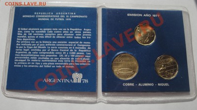 1 набор 20, 50, 100 песос футбол Аргентина 1978 - аргентина 78 рев