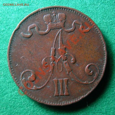 5  пенни Рус. Фин.  1889 г.  до  19.04.2012  в  22-00 МСК - 5 пенни 1889 г аверс