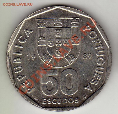 ПОРТУГАЛИЯ 50 ЭСКУДО 1989 КОРАБЛЬ ДО 19.04.12-22Ч (1964) - img353