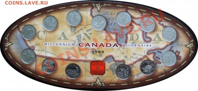 I74 Канада Набор куотеров Millenium 1999 до 22.04 в 22°° - I74 Canada Quarters 1999 Set