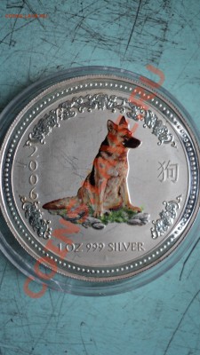 Австралия 1 доллар 2006 Собака цветная Серебро - DSC04240.JPG