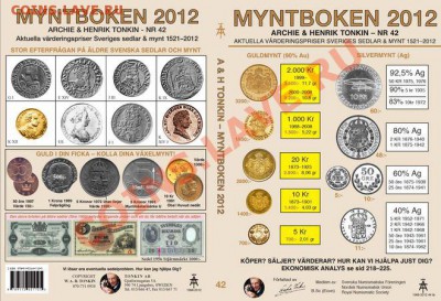 Tonkin Myntboken 2012 - Шведские монеты 1521 - 2012 - mb2012_omslag