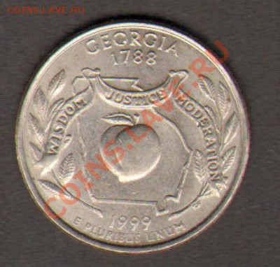 США четверть доллара 1999 Georgia до 20.04.2012 21-00 - 111