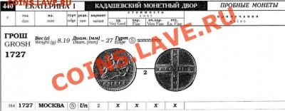 Копия пробной монеты: Грош 1727 Крестовик до 23.04.12 22-00 - грош 1727-каталог.JPG