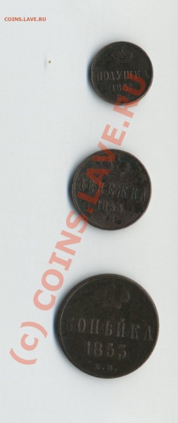 1коп денежка и полушка 1853 ем до 13 авг. 21 МСК - img369