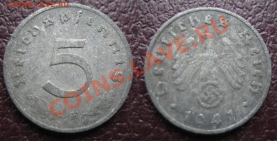Германия 3-й Рейх 5 пф. 1941F до 22.04.12г. 21.00 мск - 3