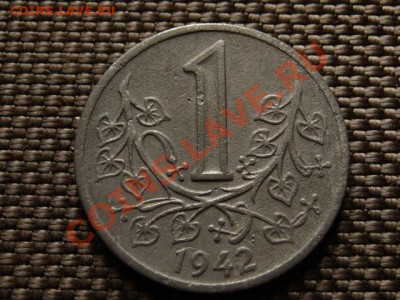 Богемия и Моравия 1 крона 1942 цинк до 22.04.12 в 15.00 М - IMG_7498