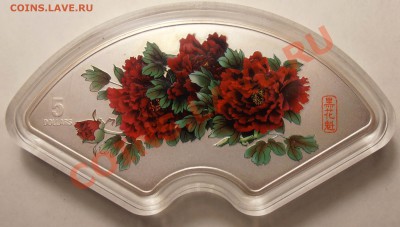 Острова Кука 5 долларов, 2008 год. Пионы - оценка. - P4200010.JPG