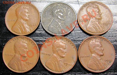 I80 США 1¢ 6 шт. 1941-43-44D-45-46-56D до 27.04 в 22°° - I80 USA 1c 41-43-44D-45-46-56D_1