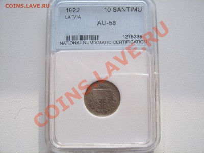 1 сантим 1939 и 10 сантим 1922 Латвия в слабах - SUC54373.JPG