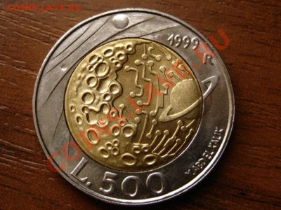 Сан Марино 500 лир 1999 Сатурн биметал  до 24.04.12 в 21.00М - IMG_8714