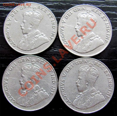 I82 Канада 5¢ 4 шт. 1928-29-32-33 до 28.04 в 22°° - I82 5c 1928-29-32-33_2