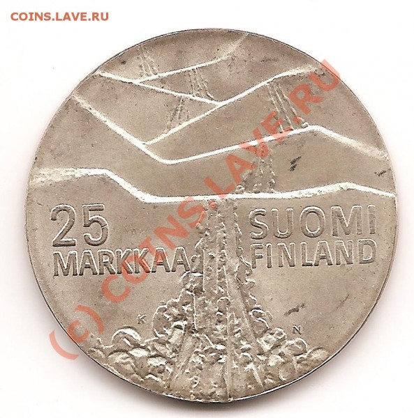 Финляндия, 1978 год, 25 марок. ЧМ по лыжам - 25 m 1