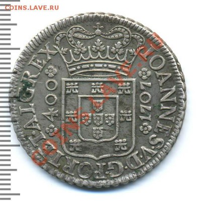 400 рейсов 1707, Португалия. - ин 400рейс,1701_1