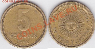 Продаю: иностранные монеты - 5 сентаво 1992 г