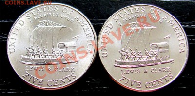 I90 США 5¢ 2004P, 2004D  Keel Boat 2 шт. UNC до 30.04 в 22°° - I90 5C 2004 Keel P&D_1