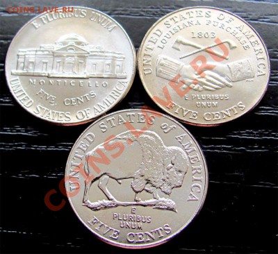 I91 США 5¢ 2004D 2005D 2006D 3 шт. UNC до 30.04 в 22°° - I91 USA 5c 2005d 2006d 2004d_1