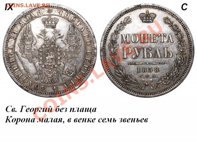 Рубль 1858г - Рубль 1858 СПБ-ФБ