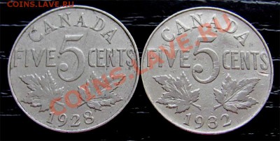 J09 Канада 5¢ 2 шт. 1928, 1932 до 07.05 в 22°° - J09 5c Canada 1928, 1932_1