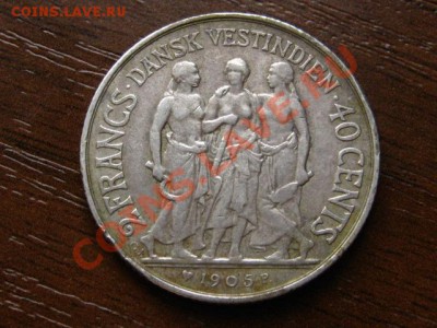 Датская Вест Индия 2 франка 1905  Ag  до 04.05.12 в 21.00 М - IMG_9451