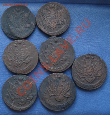 5 коп 1772..1773..1781..1782..1785..1787  и 1788г -ЕМ(все) - Набор пятаков_2