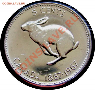 J18 Канада 5¢ 1967 Кролик UNC до 09.05 в 22°° - J18 5c 1967 Rabbit_1