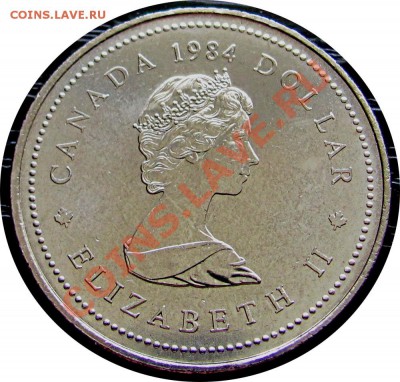 J21 Канада 1$ 1984 Жак Картье UNC до 09.05 в 22°° - J21 1$ 1984_1