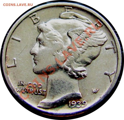 J22 США 10¢ 1939D VF-XF до 09.05 в 22°° - J22 10c USA 1939_1