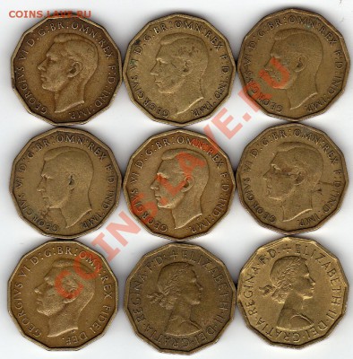 Великобритания 3 пенса 1937-64 (9шт.) до 07.05-20ч (2349) - img993