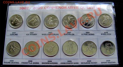 J38 Канада Набор Олимпийских куотеров 2007-9 UNC 10.05 в 22° - J38 Olympic Quarters Set Comm_1