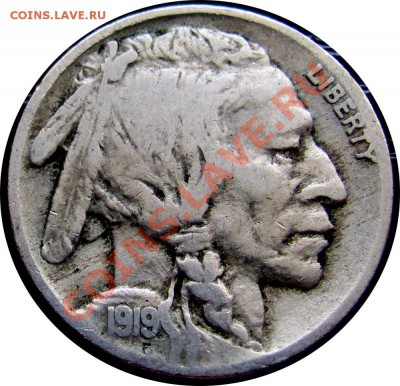 J41 США 5¢ 1919 Buffalo Nickel до 10.05 в 22°° - J41 USA 5c Buffalo 1919_1