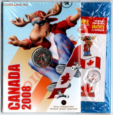 J45 Канада 25¢ (цветной) CANADA DAY SET 2008 до 10.05 в 22°° - J45 25c Canada Day_1