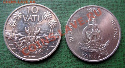 II часть -  Монеты мира - FAO- и др. оптом и в розницу (UNC) - ВАНУАТУ 10 вату 1983 г. UNC = 40.JPG