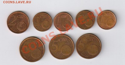 ЕВРОЦЕНТЫ - 8 монет ( 1-2-5) до 17.05.2012г 21-00 - 8 монет Евроцентов 001