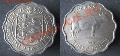 Разная инострань - Гернси 3 пенса 1959