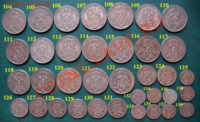 Погодовка с 1906-1991 г. Англия, Швеция, Дания и другие - 09 Погодовка 104-139 (аверс).JPG