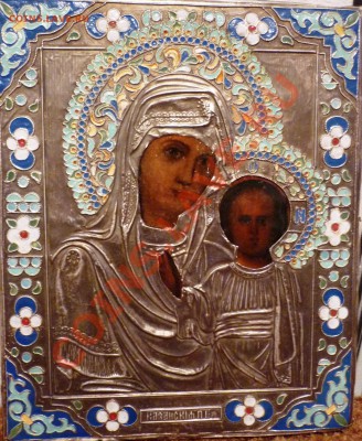 Икона ,оценка, серебро эмаль 1887 г - P1080402.JPG
