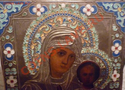 Икона ,оценка, серебро эмаль 1887 г - P1080404.JPG