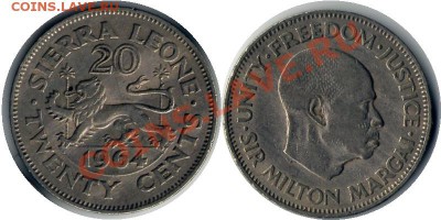 >L< Сиерра Леоне 20 центов 1964 до 19.05.12 22:00 - Сиерра Леоне_20_центов_64