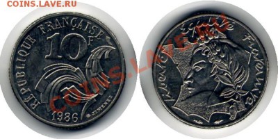 >L< Франция 10 франков Юбилейка 1986 до 19.05.12 22:00 - Франция_10_франков Юбилейка_86