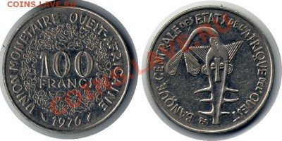 >L< Центральная Африка 100 франков 1976 до 19.05.12 22:00 - Центральная Африка_100_франков_76