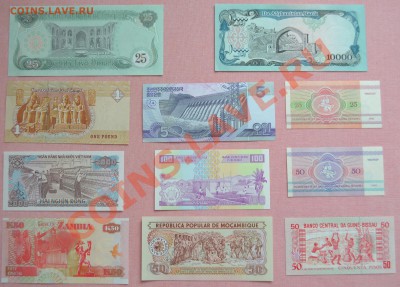 11 банкнот мира состояние UNC.пресс до 20 го мая - К2 реверс 11 б старт170 блиц 220