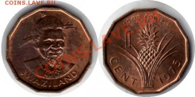>ФАО< Свазиленд 1 цент 1975 до 22.05.12 22:00 - Свазиленд_1_цент_75