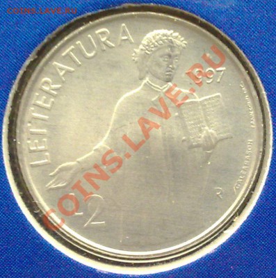 Сан-Марино 2 лиры 1997 "Литература. Данте" до 22.05 21.00 - С-М 2лиры 1997-1