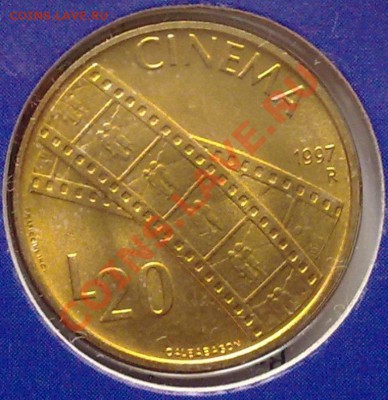 Сан-Марино 20 лир 1997 "Кинематограф" до 22.05 21.00 - С-М 20лир 1997-1