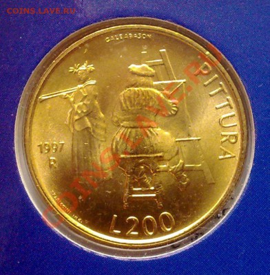 Сан-Марино 200 лир 1997 "Живопись" до 22.05 21.00 - С-М 200лир 1997-1