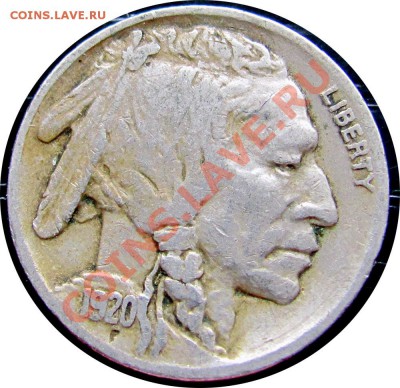 J60 США 5¢ 1920 Buffalo Nickel VG-F до 23.05 в 22°° - J60 Buffalo 1920_1