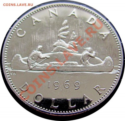 J71 Канада 1$ 1969 "Вояджер" Proof-Like до 24.05 в 22°° - J71 1$ Canada PL 1969_1